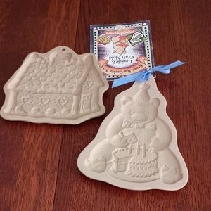 2 Brown Bag Cookie Craft Art Ornament Paper Casting Mold Set of 2 c200